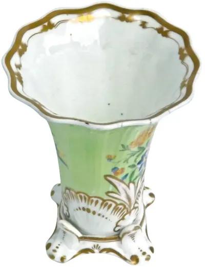 Porcelain Antique Flared Flower Vase - Vermilion Designs - Green