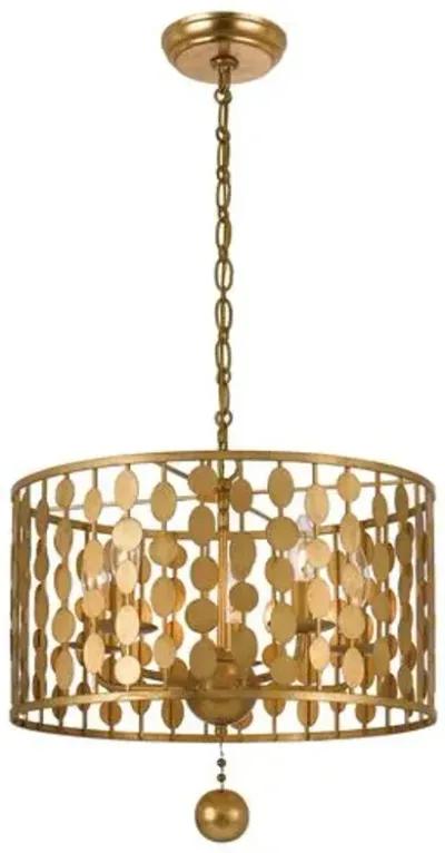 Layla Chandelier - Antique Gold - Crystorama