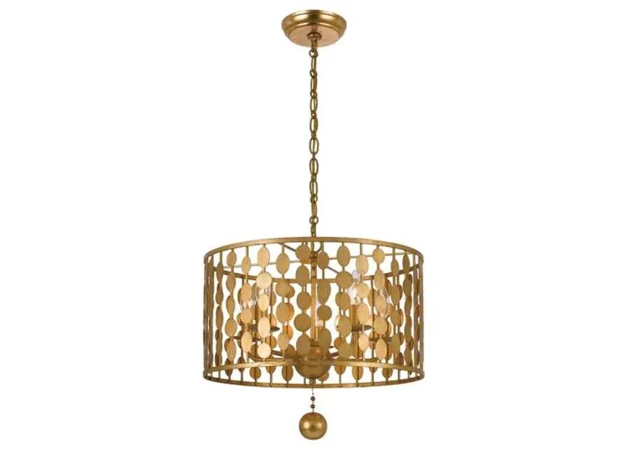 Layla Chandelier - Antique Gold - Crystorama