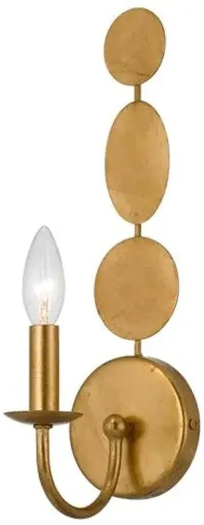 Layla 1-Light Sconce - Antiqued Gold - Crystorama