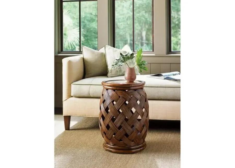 Hibiscus Round Side Table - Tommy Bahama - Brown