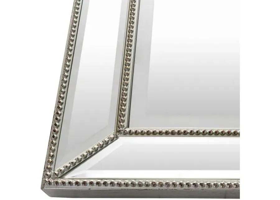 Beveled Glass Mirror - Silver - Gray