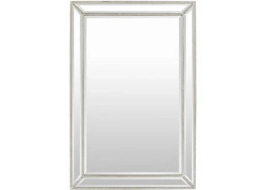 Beveled Glass Mirror - Silver - Gray