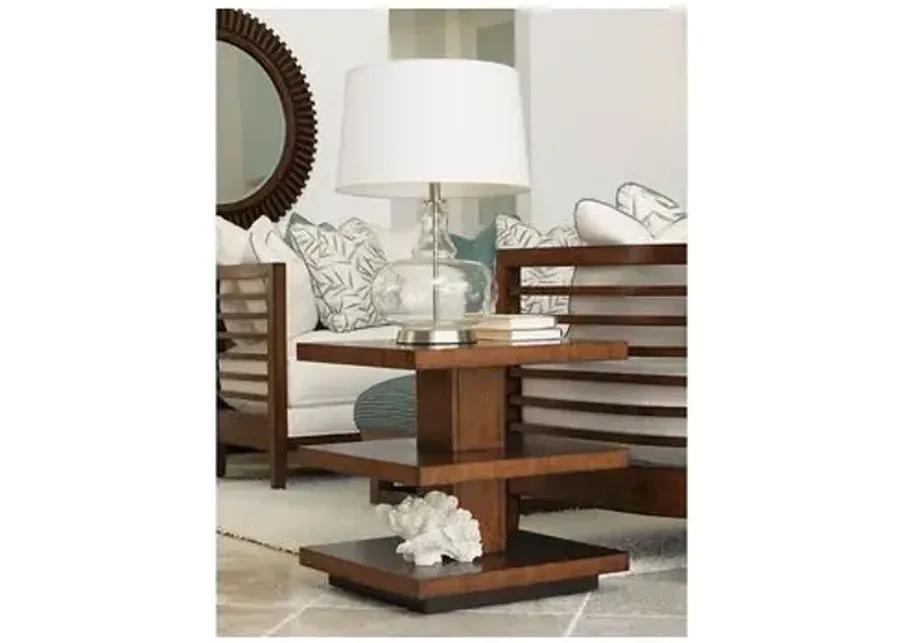 Lagoon 3-Tier Side Table - Tawny - Tommy Bahama - Brown