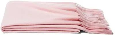 Solid Cashmere Throw - Pink Blush - Lightweight, Soft, Warm, Fringed