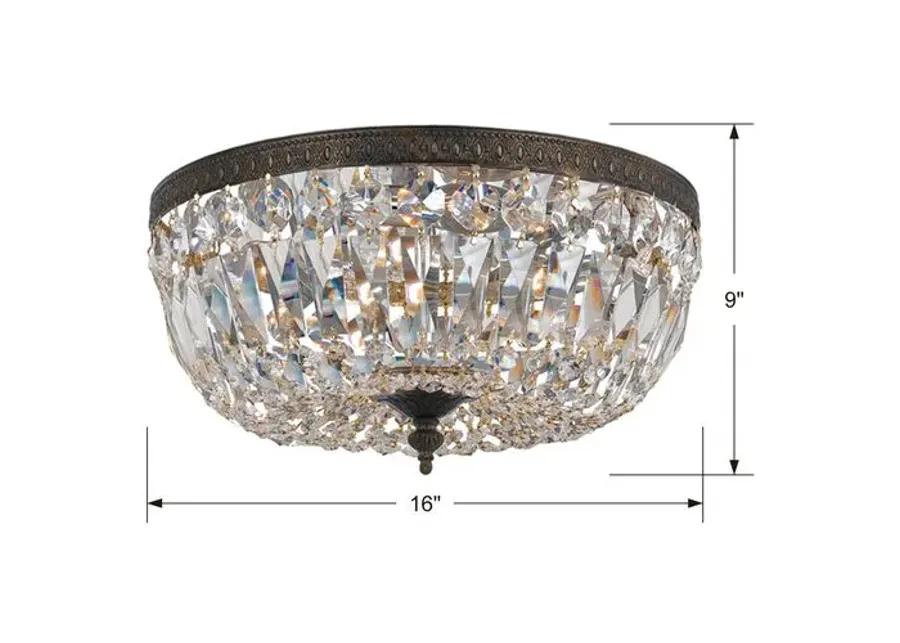 Richmond 3-Light Flush Mount - Bronze - Crystorama - Brown