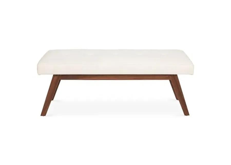 Bleeker Bench - Ivory Chenille - Kim Salmela - Handcrafted - White