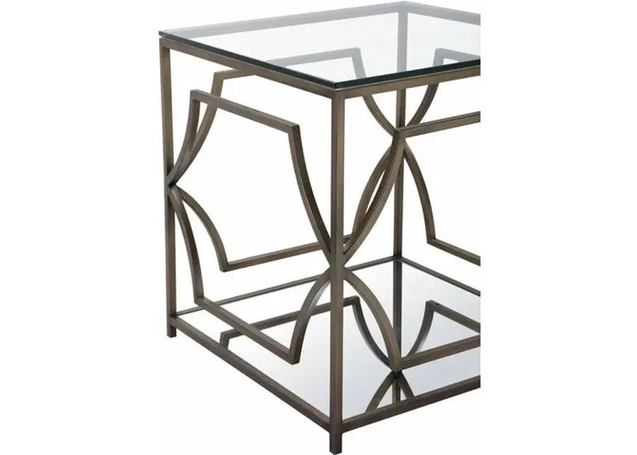 Edward Side Table - Brass - Brown