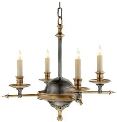 Visual Comfort - Leaf & Arrow Chandelier - Bronze/Antique Brass - Gold