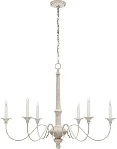 Visual Comfort - Country Chandelier - Belgian White - Ivory