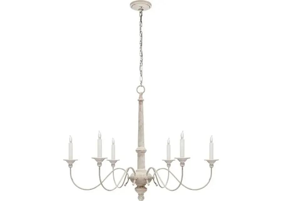 Visual Comfort - Country Chandelier - Belgian White - Ivory