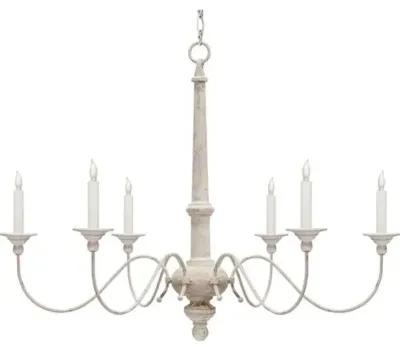 Visual Comfort - Country Chandelier - Belgian White - Ivory