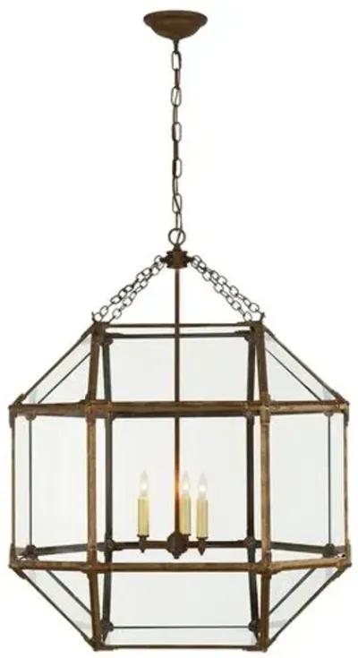 Visual Comfort - Morris Lantern - Antiqued Gold/Clear