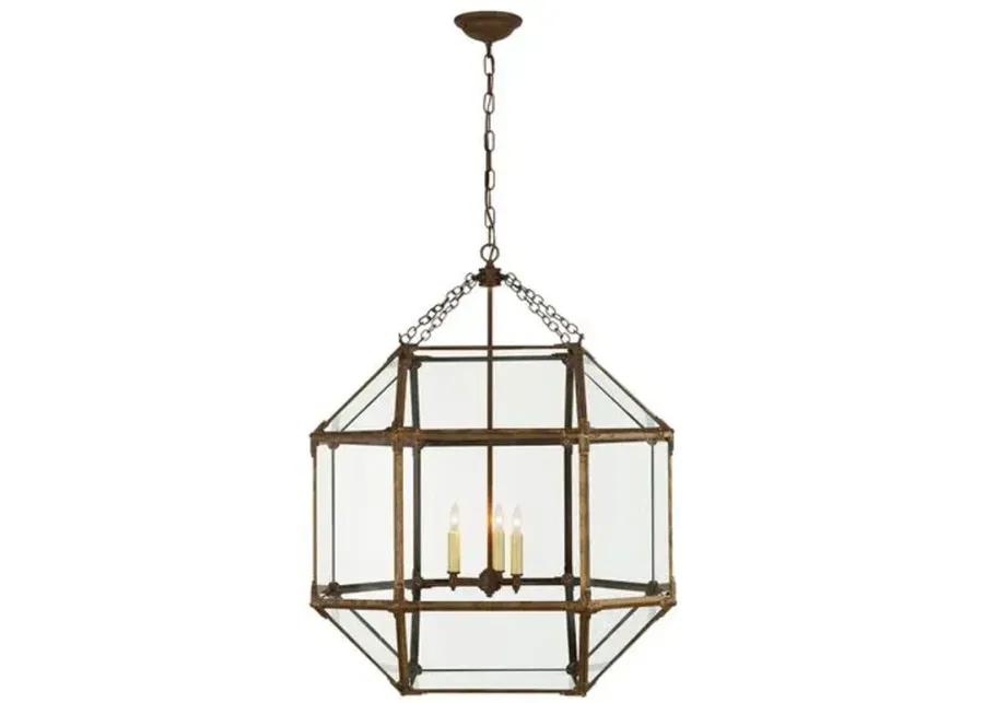 Visual Comfort - Morris Lantern - Antiqued Gold/Clear