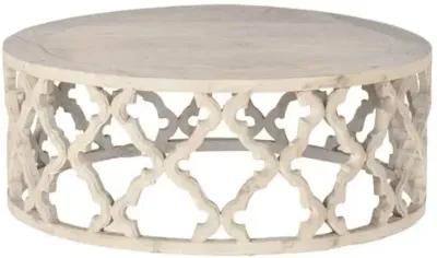 Maxime Round Coffee Table - Smoke Gray - Beige