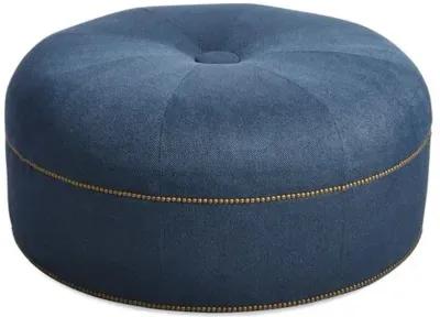 Jackson Cocktail Ottoman - Indigo Crypton - Massoud - Blue