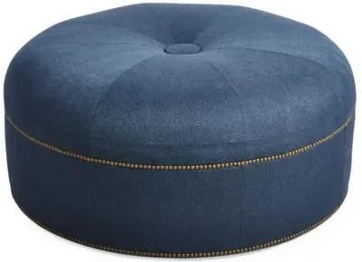 Jackson Cocktail Ottoman - Indigo Crypton - Massoud - Blue