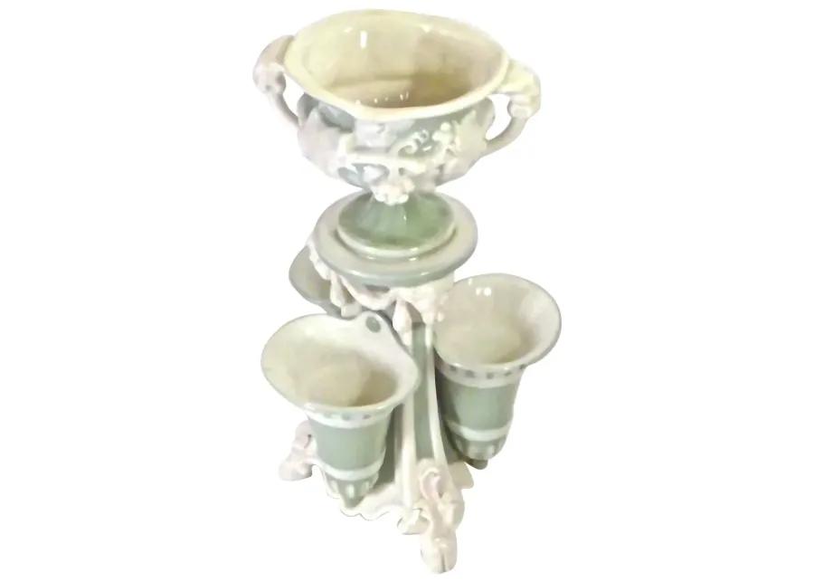 Tiered Porcelain Classical Epergne - Vermilion Designs - Gray