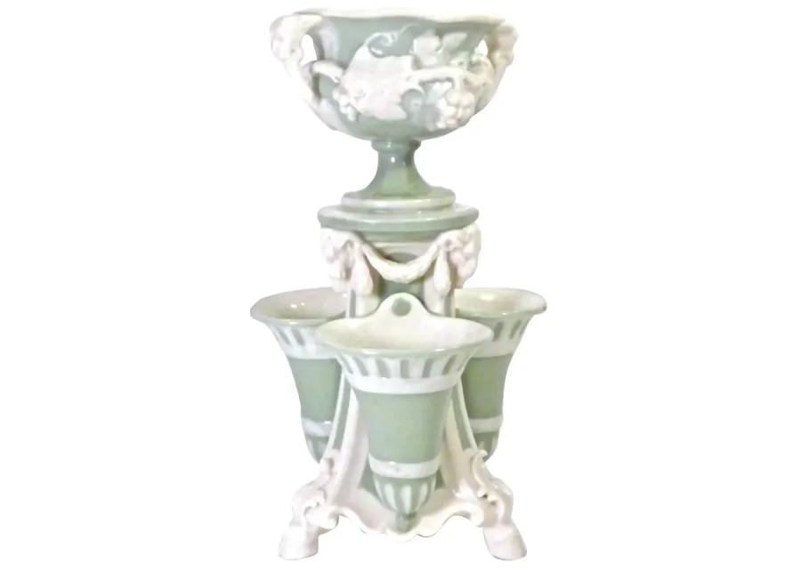 Tiered Porcelain Classical Epergne - Vermilion Designs - Gray