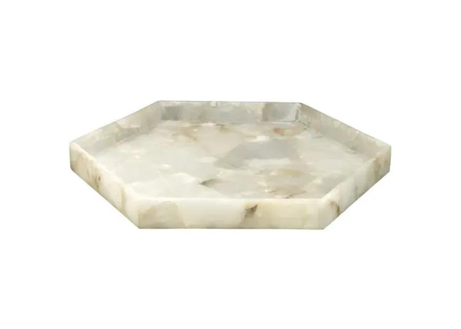 22" Antonia Alabaster Tray - Jamie Young Co. - Ivory