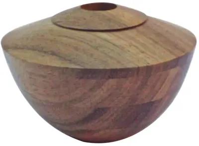 Turned Wood Vessel Vase - Vermilion Designs - Brown