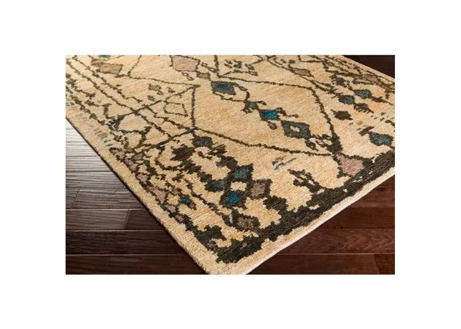 Chittenden Jute Rug - Teal/Mocha - Beige - Beige