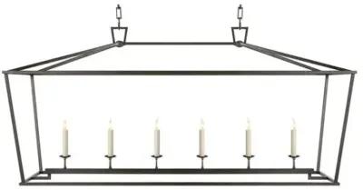 Visual Comfort - Darlana Large Linear Lantern - Aged Iron - Black