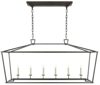 Visual Comfort - Darlana Large Linear Lantern - Aged Iron - Black