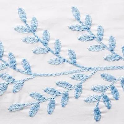 Willow Neckroll Sham - Blue - Hamburg House - White