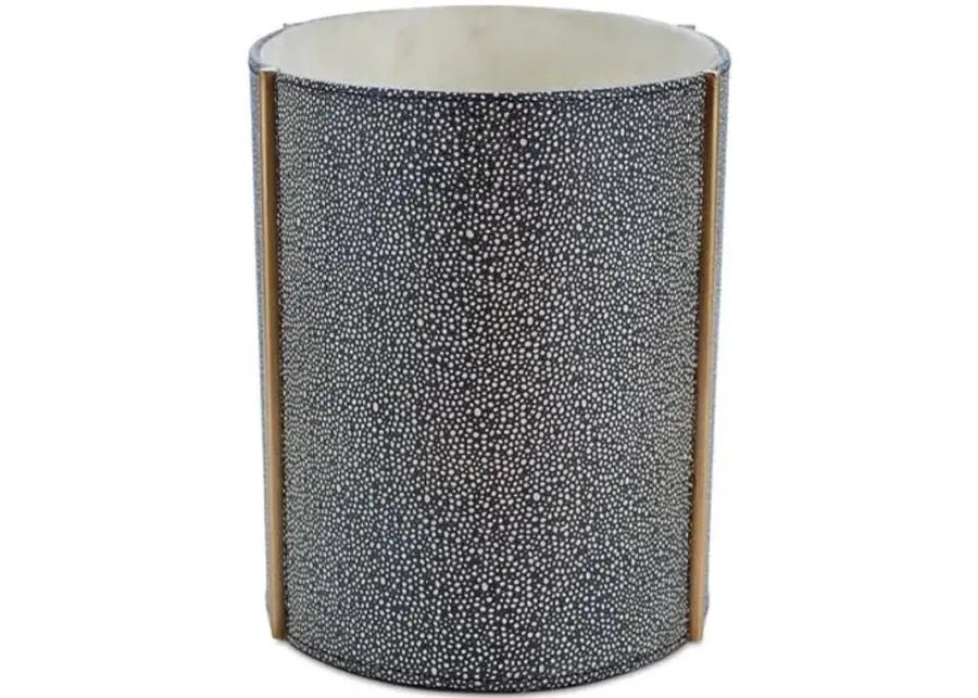 Shagreen-Style Churchill Wastebasket - Global Views - Gray