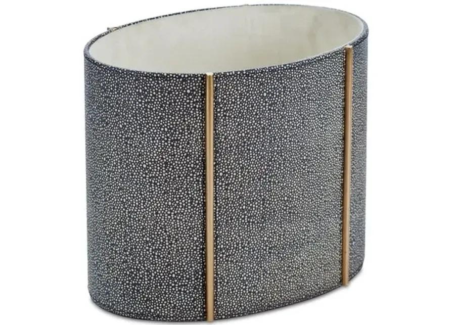 Shagreen-Style Churchill Wastebasket - Global Views - Gray