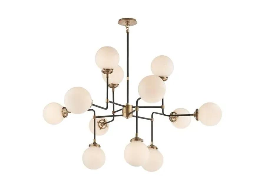 Visual Comfort - Bistro Medium Chandelier - Antiqued Brass - Gold