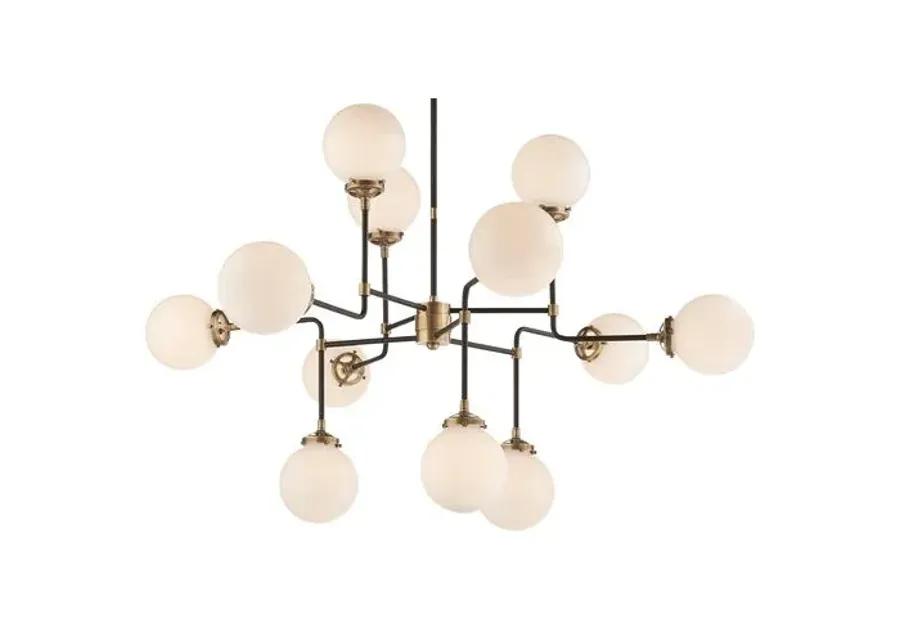 Visual Comfort - Bistro Medium Chandelier - Antiqued Brass - Gold