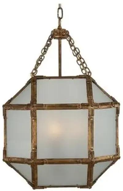 Visual Comfort - Morris Lantern - Antiqued Gold/Frosted