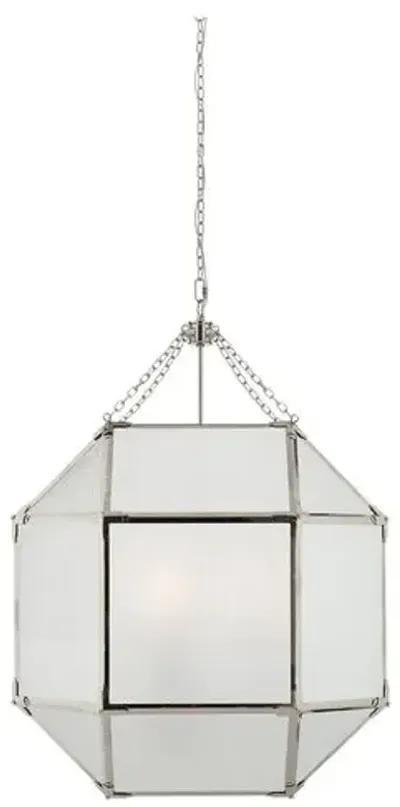 Visual Comfort - Morris Lantern - Nickel/Frosted - Silver