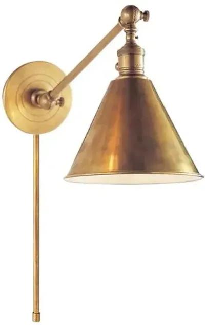 Visual Comfort - Boston Single Arm Library Light - Antique Brass - Gold