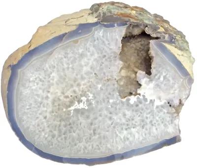 Giant Quartz Agate Geode Specimen - Vermilion Designs - Gray