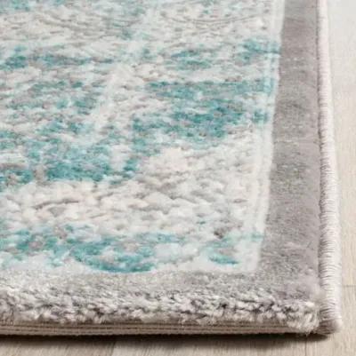 Manon Rug - Turquoise/Ivory - Blue - Blue