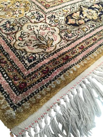 Persian Silk Ghom Rug - 4'9" x 7' - F.J. Kashanian - Brown - Brown