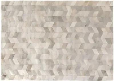 Stitched Chevron Hide - Gray - Exquisite Rugs - Gray - 11'6"x14'6"