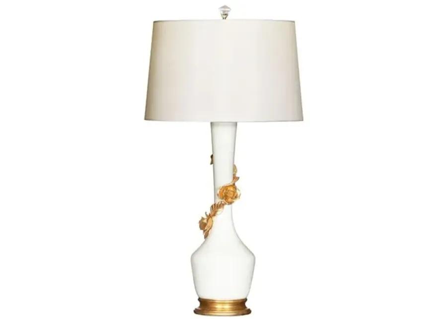 Valentina Table Lamp - White/Gold - Bradburn Home