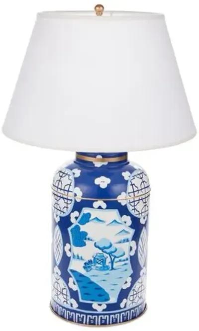 Small Canton Table Lamp - Blue - Dana Gibson