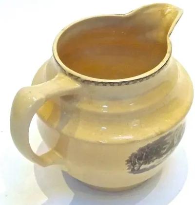 Antique Dutch Scenic Pitcher - Vermilion Designs - Beige