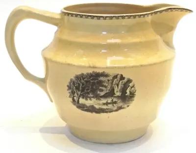 Antique Dutch Scenic Pitcher - Vermilion Designs - Beige