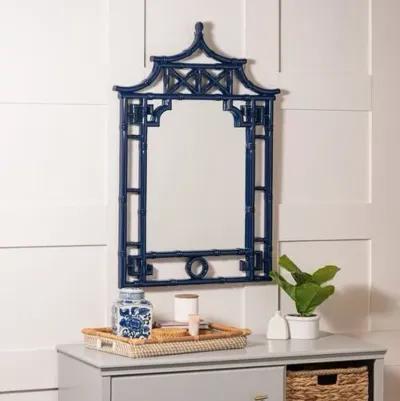 Isla Chinoiserie Wall Mirror - Cobalt