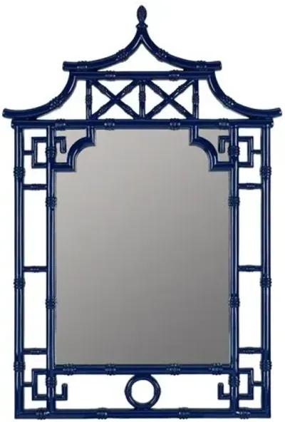 Isla Chinoiserie Wall Mirror - Cobalt