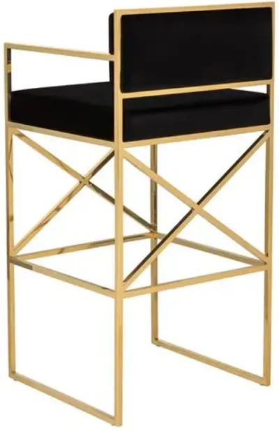 Walsh Barstool - Black/Gold