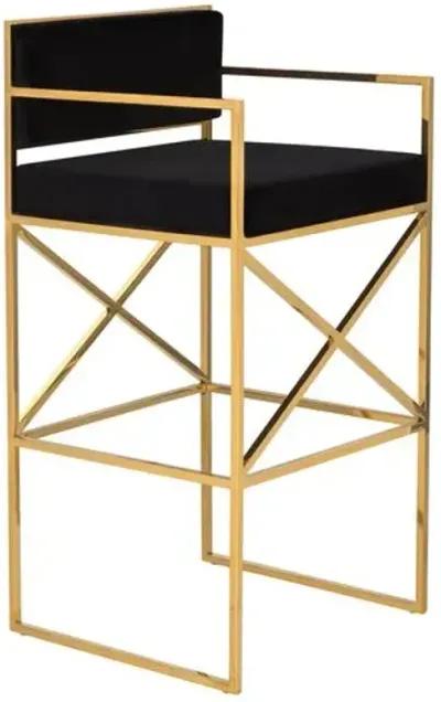 Walsh Barstool - Black/Gold