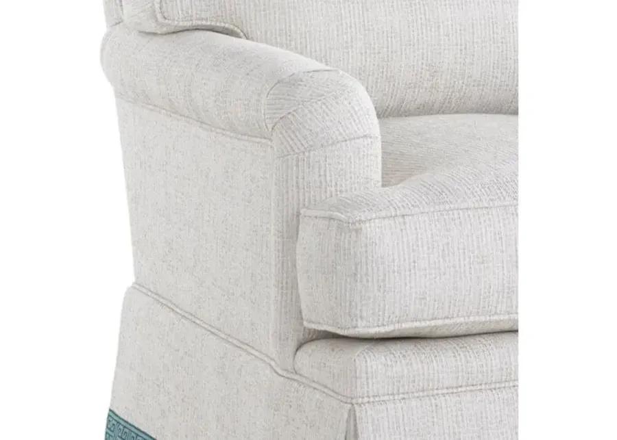 Winston Club Chair - Ivory/Blue - Miles Talbott