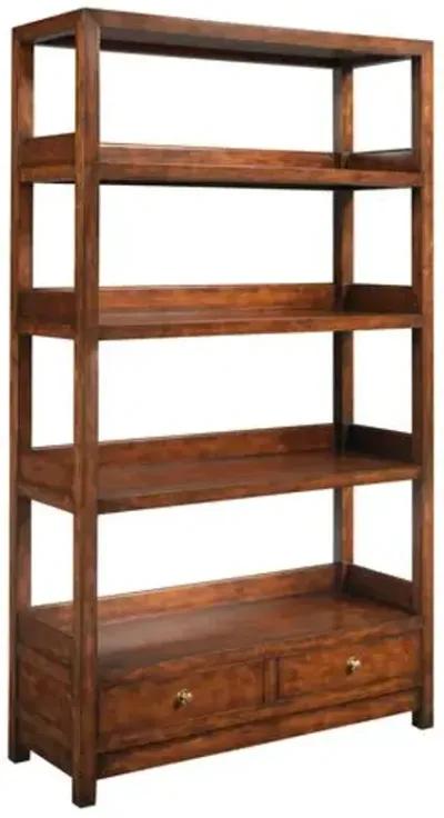 La Grange 76" Bookcase - Sienna/Honey - Brown